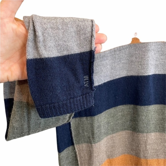 ATM Merino Wool Striped Multicolor Sweater S - Picture 5 of 12